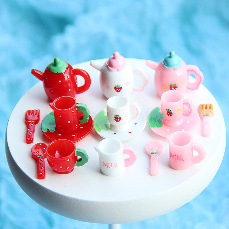 Gardening Tools Combo - Juego de Té Rosa en Miniatura,