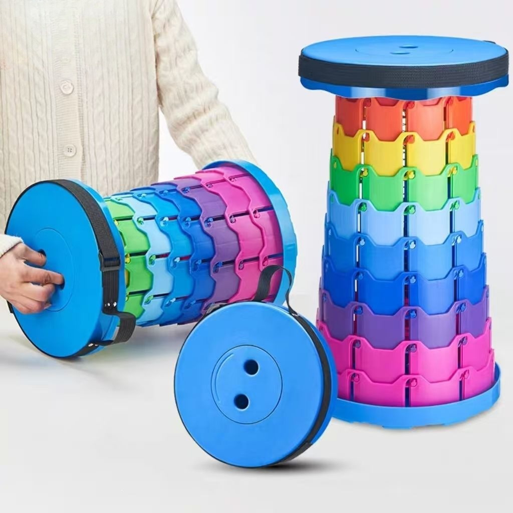 Gardening Tools - Taburete Telescópico Plegable Rainbow para Camping,